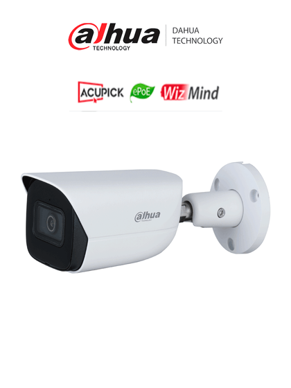 DAHUA DH-IPC-HFW5541EP-ASE-0280B-S3 - Cámara Bullet de 5 MP/ WizMind/ Lente 2.8/ LED IR de 50 m/ metadatos de video/ E&S de alarma y audio/ Ranura para micro SD/ MIC incorporado/Protección Perimetral/ Conteo de Personas/ ePoE/ IP67/ SMD 3.0/ AcuPick