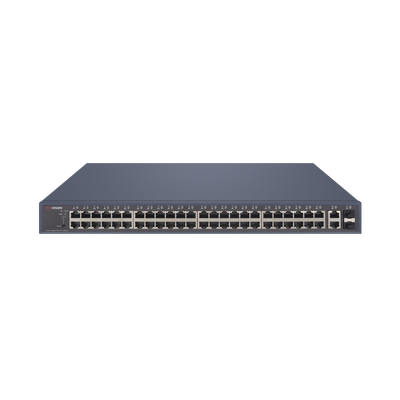 Switch PoE+ / Monitoreable / 48 Puertos 10/100/1000 Mbps PoE+ / 2 Puertos 10/100/1000 Mbps Uplink / 2 Puertos SFP / 470 Watts Totales