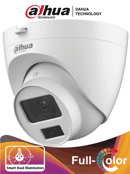 DAHUA HAC-HDW1200CLQN-IL-A - Camara Domo de 2 Megapixeles/ Iluminación Dual Inteligente + FullColor/ Lente de 2.8 mm/ 102 Grados de Apertura/ 20 Metros de IR y Luz Visible/ Microfono Integrado/ IP67/ Soporta: CVI/CVBS/AHD/TVI/ #LoNuevo