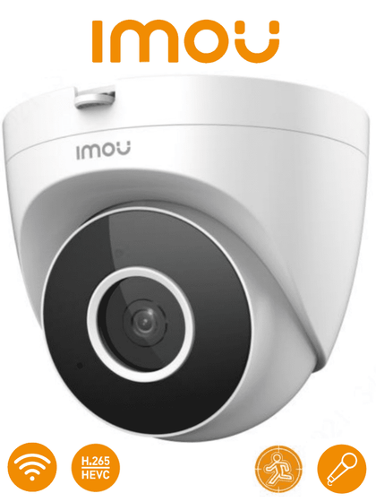 IMOU Turret SE - Camara IP Domo Wifi de 2 Megapixeles/ Lente de 2.8 mm/ 92 Grados de Apertura/ Micrófono Integrado/ IR de 30 Metros/ Detección de Humanos/ Notificaciones/ Uso Interior/ Ranura MicroSD/