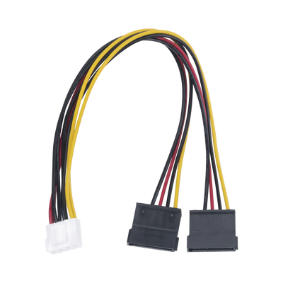 Cable Doble de Corriente SATA / Compatible con DVR's epcom / HIKVISION / 25 cms de Longitud