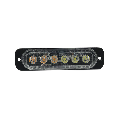 Luz direccional con 6 LEDS, color ambar/claro, 12-24 Vcc