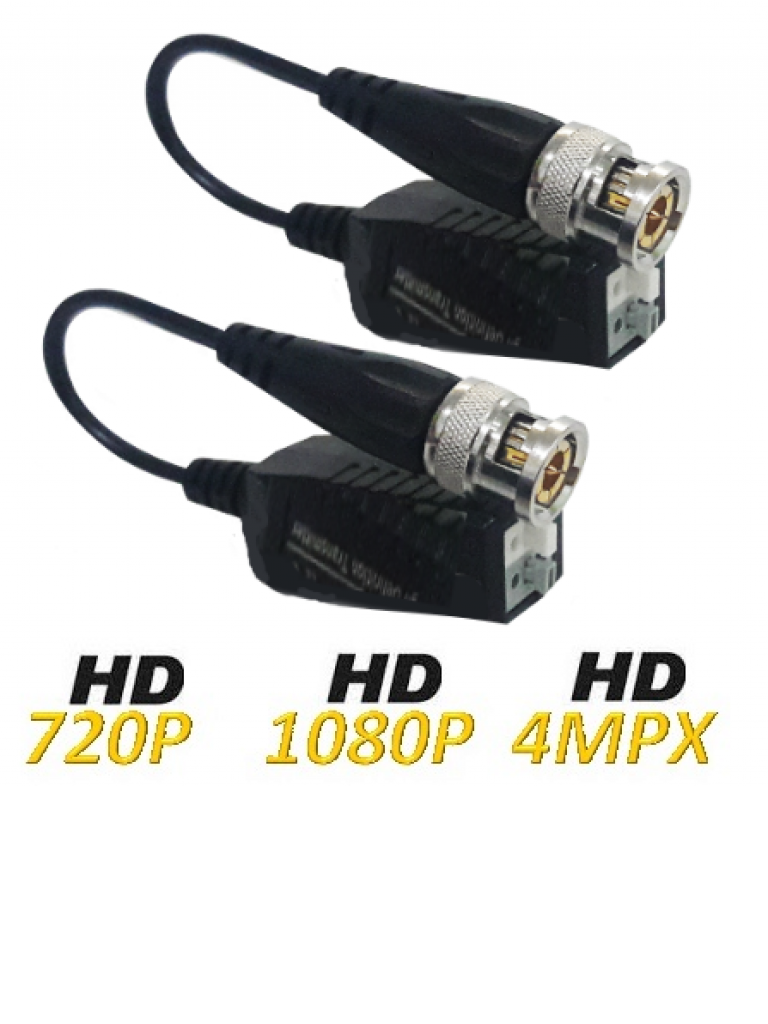 UTEPO UTP101PHD408 - Paquete de 8 pares de transceptores pasivo 4 en 1 / Push /  HDCVI /  HDTVI / A HD / CVBS / 250 M a  720p / 200 M a  1080p / 150 M a 4 MP