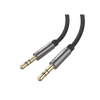 Cable Auxiliar 5 Metros / Conector 3.5mm a 3.5mm / Macho a Macho / Cubierta de TPE / Carcasa de Aluminio / Color Negro