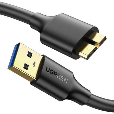 Cable Adaptador USB 3.0 a Micro USB 3.0 / 0.5 Metros / Carga y Sincronización de Datos / Velocidad de hasta 5 Gbps / Blindaje Interior Múltiple / Núcleo de Cobre Estañado de 22 AWG / Compatibilidad Universal.