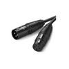 Cable para Micrófono XLR Tipo Canon Macho a Hembra / 5 Metros Plug & Play / Antiinterferencias / Triple Blindaje / Alta Calidad / Color Negro
