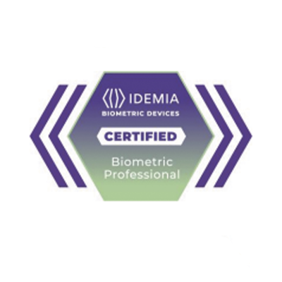Certificado Idemia Profesional Biométrico , membresía de 2 años con acceso al módulo de ventas 24/7 a la plataforma de aprendizaje de dispositivos biométricos de IDEMIA.