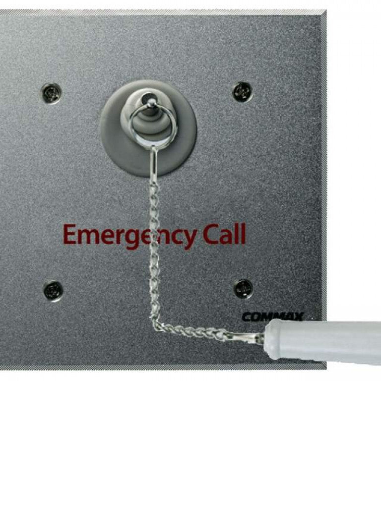 COMMAX ES420 - Botón de emergencia con cadena para uso en regaderas, cuenta con protección contra agua / Sistema de Enfermería, conexión con JNS4CS a 2 hilos , activa luz de corredor