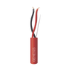 Bobina de 152 metros de alambre calibre 18 AWG, en 2 hilos, resistente al fuego, color rojo, tipo FPLR- CL2R - C(UL) -FT4 para sistemas contra incendio o sistemas de evacuación.