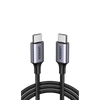 Cable USB C a USB C / 2 Metros  / Carcasa de Aluminio / Nylon Trenzado / Transferencia de Datos Hasta 480 Mbps / Soporta Carga Rápida de hasta 60W, 20V 3A