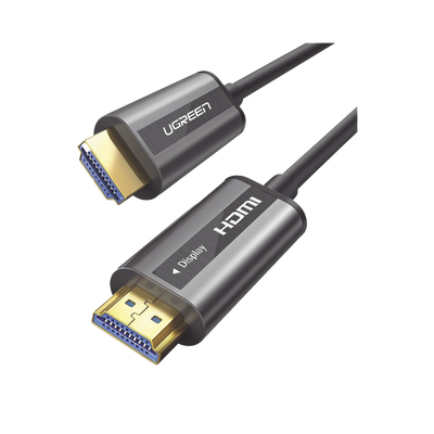 Cable HDMI de 50 Metros por Fibra Óptica 4K@60Hz / Fibra de 4 núcleos + Cobre estañado de 7 núcleos / Compatible con HDMI 2.0 / Alta velocidad 18 Gbps / 3D / HDR / Caja de Aleacion Zinc / Premium