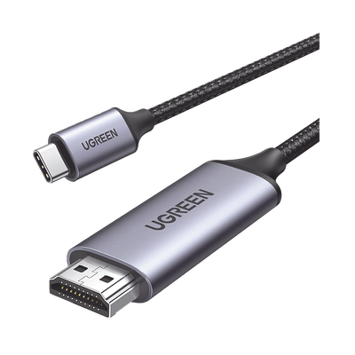 Cable USB-C 3.1 a HDMI 4K / 1.5m / Compatible con Thunderbolt 3 & 4 / Adaptador Tipo-C a HDMI / 4k@60Hz / Soporta Modo Espejo y Modo Extendido / Carcasa de Aluminio / Nylon Trenzado / Conector Niquelado / Blindaje Multicapa