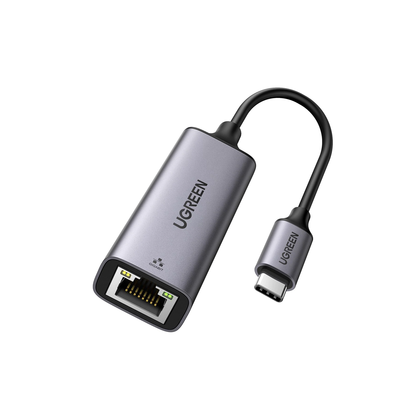 Adaptador de Red USB-C 3.1 (5 Gbps) a RJ45 /Admite 10/100/1000 Mbps y 2.5G / Caja de aluminio / Longitud del cable 10 cm / 1 a 1