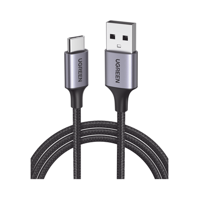 Cable USB A a USB C / 2 Metros  / Carcasa de Aluminio / Nylon Trenzado / Transferencia de Datos Hasta 480 Mbps / Soporta Carga Rápida de hasta 60W, 20V 3A