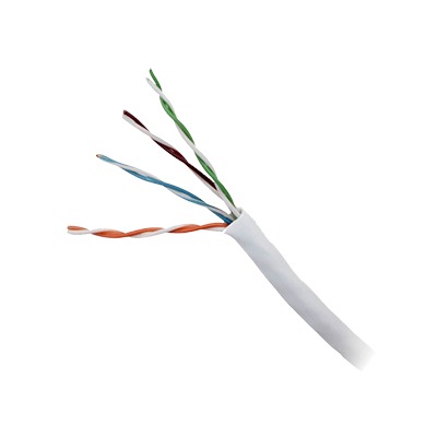 Bobina de cable de 305 metros, UTP Cat6 Riser, de color Blanco, UL, CMR SPNLS, probado a 350 Mhz, para aplicaciones de CCTV / redes de datos/ IP megapixel / control RS485