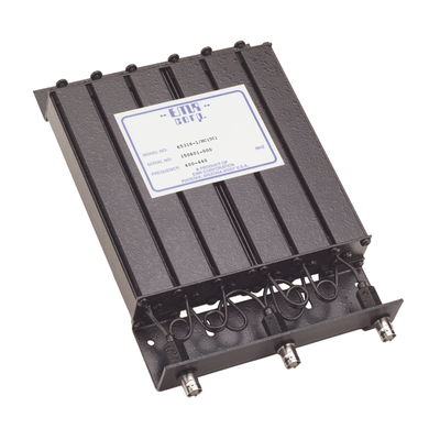 Duplexer Compacto de Rechazo de Banda, 400-440 MHz, 4.6 a 6 MHz Sep., Tx-Rx, 50 Watt, BNC Hembra.