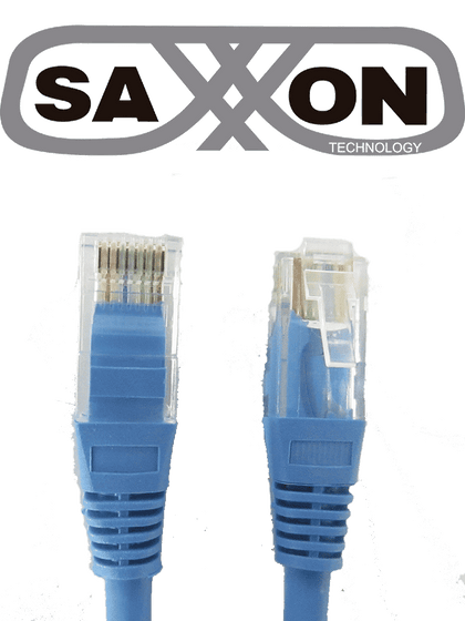 SAXXON P5E2UA - Cable patch cord UTP 2 metros / CAT 5E / Color azul