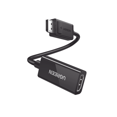 Convertidor DisplayPort a HDMI 4K@60Hz / 3D / HDR / Blindaje interno  / Boton Liberador  / Largo 25cm / Carcasa de ABS / Plug & Play
