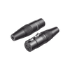 Conector de Audio XLR Tipo Canon Hembra / PVC / ABS / Aleación Zinc / Anti Oxidante / Anti Caida / Sin Aflojarse /Apertura Ajustable de 6.0 a 7.0 mm / Soldable