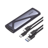 Carcasa Disco Duro NVME M.2 / Hasta 2TB / USB3.1 a 10 Gbps / SATA SSD PCIE 3.0  / Soporta M Key y B Key / Compatible con SSD M.2 NVME 2230/2242/2260/2280 / UASP / S.M.A.R.T. / TRIM / ESD Incorporado / Caja de Aluminio