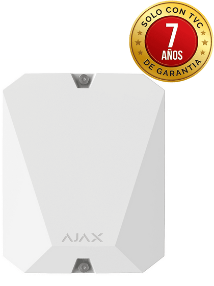 AJAX  MultiTransmitterW - Módulo de integración para conectar detectores cableados a Ajax y gestionar la seguridad a través de la app. Color Blanco (28306.62.WH3)