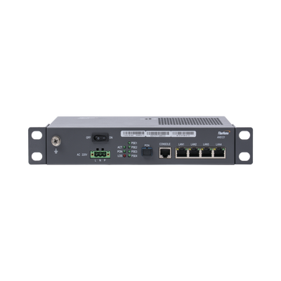 Unidad Remota Multi-Vivienda (MDU) GPON Industrial, 4 Puertos Gigabit Ethernet, PoE 802.3af/at, conector SC/UPC