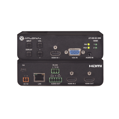 HDMI (2X) AND VGA SWITCHER W/ SCALER AND DISPLAY CONTROL