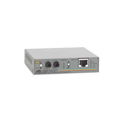 Convertidor de medios fast ethernet a fibra óptica, conector ST, multi-modo (MMF), hasta 2 km, adaptador de corriente para Norte America, TAA Compliant