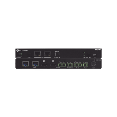 OMEGA 4K/UHD RECEVIER WITH DUAL HDBASET INPUTS ;  HDMI INPUT AND HDMI OUTPUT