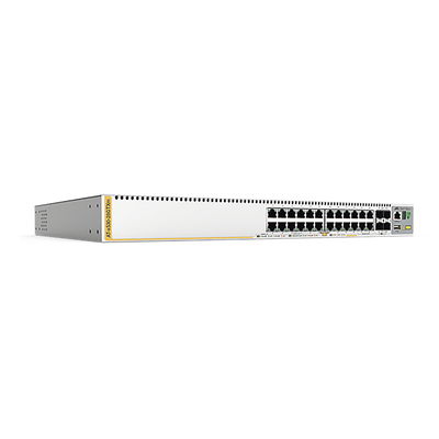 Switch Stackeable Capa 3, 20 puertos 10/100/1000 Mbps + 4 x 100M/1G/2.5/5G-T + 4 puertos SFP+ 10 G, fuente redundante
