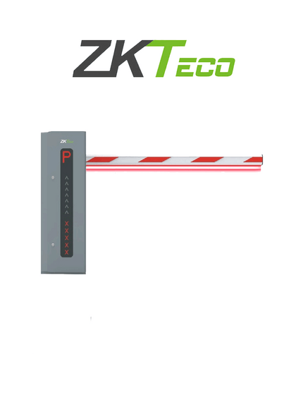 ZKTECO PROBG3030LLED - Barrera Vehicular  Izquierda de Alto Desempeño con Servo Motor / Brazo  LED de 3 metros / 0.9 Segundos / Bajo Mantenimiento / 24  VDC