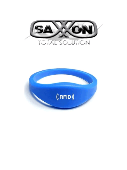 SAXXON BTRW01 - Brazalete de Proximidad RFID 125 Khz / Color Azul / Material Silicon / Compatible con Controles de Acceso