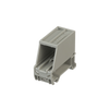 Adaptador de 1 Puerto, Para Conectores Tipo Mini-Com, Blindado, Montaje en Riel Din Estándar de 35mm, Color Gris Internacional