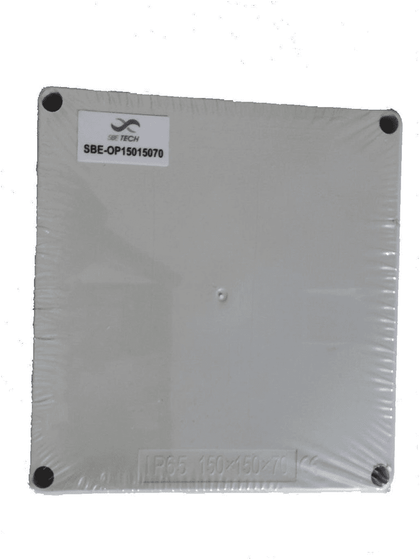 SBE TECH SBE-OP15015070 - Caja de PVC con tapa / Opaca / Alto150 mm, Ancho 150 mm, Profundidad 70 mm