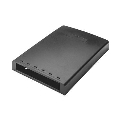 Caja de Montaje en Superficie, Con Accesorio para Resguardo de Fibra Óptica, Para 6 Módulos Mini-Com, Color Negro