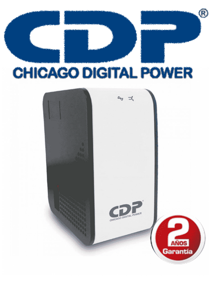CDP R2C-AVR1008 - Regulador 1KVA / 500W / 8 Terminales de salida / 4 Contactos con protección de sobretensión / 4 Contactos con protección AVR / Protección de linea datos #HotSale