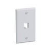 Placa de Pared Vertical Clásica, Salida Para 1 Puerto Mini-Com, Color Blanco