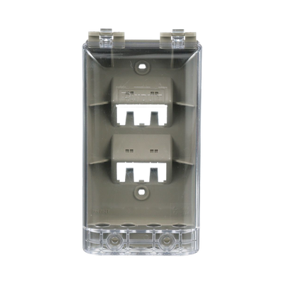 Placa de Pared Vertical, Resistente al Agua con Protección IP56, Acepta 4 Módulos Mini-Com, Color Gris