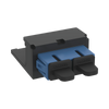 Módulo Acoplador SC Duplex, para Fibra Óptica Monomodo OS1/OS2, Tipo Mini-Com, Color Azul