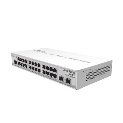 Switch Sistema Operativo Dual 24 Puertos Gigabit Ethernet y 2 Puertos SFP+, Para Escritorio