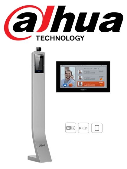 DAHUA ASI7213XT1PAK- Paquete Control de acceso STANDALONE por Reconocimiento Facial con Detección de Temperatura / Pedestal de instalación/ Tablet para monitoreo de temperatura en tiempo real #COVID19