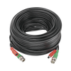 Cable Coaxial Armado de 20 Metros para Video y Energía / Optimizado para Cámaras 4K  / Conector BNC (Video) y PLUG de Alimentación (Siamés) / Uso interior / Cable de Video 100% Cobre de Alta Pureza .