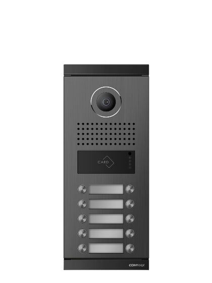 COMMAX DRC10MLRF1 - Frente de calle para 10 apartamentos compatible con monitores  Commax, conexión directa a 4 hilos al monitor sin distribuidores, salidas NO y NC para apertura de puerta con tarjeta mifare o desde monitor