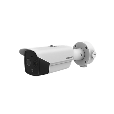 Bala IP Dual / Térmica 6.2 mm (160 x 120) / Óptico 8 mm (4 Megapixel) / DETECCIÓN DE PERSONAS 182 m / 40 mts IR / Exterior IP67 / PoE  / Termométrica / Detección de Fuego / Detección de T / Micro SD 32 GB Incluida
