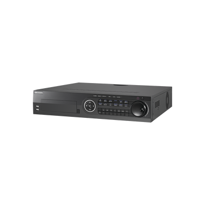 DVR 4 Megapixel / 8 Canales TURBOHD + 4 Canales IP / 8 Bahías de Disco Duro / 8 canales de Audio / 16 Entradas de  Alarma / Soporta POS