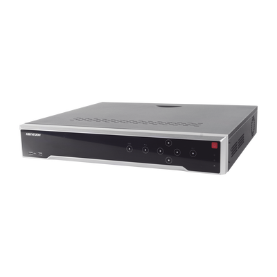 NVR 8 Megapixel (4K) / 32 Canales IP / 8 Bahías de Disco Duro hasta 8 TB / 2 Tarjetas de Red / HDMI en 4K / 2 Salidas HDMI / Entrada y Salida de Alarmas