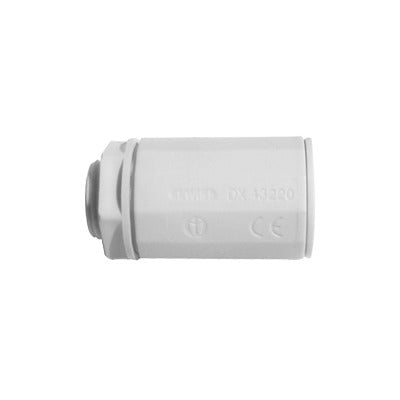 Conector de tubería rígida a caja (Racor), PVC Auto-extinguible, de 25 mm