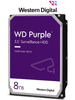WESTERN WD84PURZ - Disco Duro de 8 TB Purple/ Especial para Videovigilancia/ Trabajo 24/7/ Interface: Sata 6 Gb/s/ Hasta 64 Cámaras/ Hasta 16 Bahías de Discos Duros/