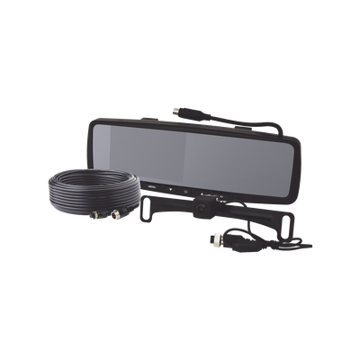 Sistema alámbrico de reversa con cámara y monitor de 4.3 pulgadas, Incluye cámara para placa de  170°