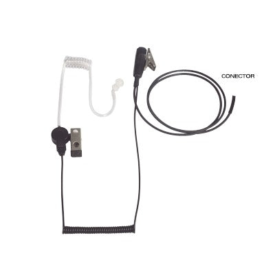Micrófono - audífono de solapa con tubo acústico transparente para ICOM IC-F11/ 14/ 3021/ 3013/ 3103/ 3003/ 1100D/2100D